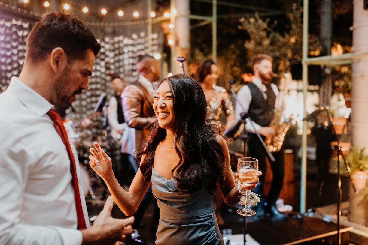 Smiling Guests at Wedding